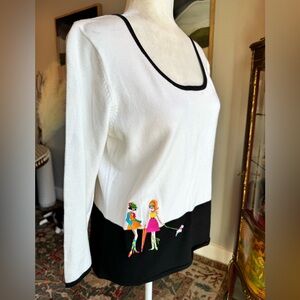 Colour Works Retro Westie Dog Walker Sweater